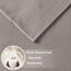 Sleep Philosophy True North by Kuscheliges Flanell-Bettwäsche-Set, 100% Baumwolle, Bedruckt, Tiere, Sterne, niedlich, ultraweich, für kaltes Wetter, Queen-Size-Bett, Grau, einfarbig, 4-teilig