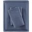 Sleep Philosophy True North Kuscheliges Flanell-Bettwäsche-Set, warm, 100% Baumwolle, Motiv: Tiere und Sterne, niedlich, ultraweich, für kaltes Wetter, Doppelbett, blau, einfarbig, 3-teilig