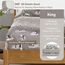 Sleep Philosophy True Nord by Bettwäscheset für kaltes Wetter, kuscheliges Flanell, 100% Baumwolle, ultraweich, graue Pinguine, King-Size-Bett