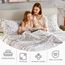 Sleep Philosophy True North Kuscheliges Flanell-Bettwäsche-Set, warm, 100% Baumwolle, Motiv: Tiere, Sterne, niedlich, ultraweich, für kaltes Wetter, Doppelbett, rosa/graue Schneeflocken, 3-teilig