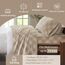 Sleep Philosophy True North Cozy Flanell-Bettlaken, warm, 100% Baumwolle, mit Tieren, Sternen, niedlich, ultraweich, für kaltes Wetter, Cal King, hellbraunes Karomuster, 4-teiliges Set