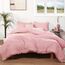 ROSGONIA Dusty Pink Bettdecken-Set Full,3-teilig (1 Bettdecke & 2 Kissenbezüge) Dusty Rose Full Comforter Set für Damen und Herren,wendbare, warme, leichte Mikrofaser-Bettdecke für alle Jahreszeiten