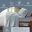 Sleep Philosophy True North by Kuscheliges Flanell-Bettwäsche-Set, 100% Baumwolle, Motiv: Tiere, Sterne, niedlich, ultraweich, für kaltes Wetter, Doppelbett, XL, Blau Geo, 3-teilig