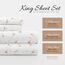 Linen Market 4-teiliges Bettlaken-Set, Gemustert, Kingsize, weiches Blumenrosa