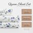 Linen Market 4-teiliges Queen-Bettlaken-Set (hellblaues Blumenmuster) – Schlafen Sie besser als je zuvor mit diesen ultraweichen und kühlenden Bettlaken für Ihr Queen-Size-Bett – tiefe Tasche für 40,6