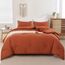 ROSGONIA Terrakotta-Bettwäsche-Set, King-Size-Bett, 3-teilig (1 Bettdecke und 2 Kissenbezüge), einfache rostfreie Farbe, weiche warme Mikrofaser, für alle Jahreszeiten