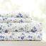 4-teiliges California-King-Bettwäsche-Set (hellblaues Blumenmuster) – Schlafen Sie besser als je zuvor mit diesen ultraweichen und kühlenden Bettlaken für Ihr Cal King Size Bett – tiefe Tasche für
