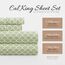 Linen Market 4-teiliges Bettlaken-Set, Gemustert, California King, Scallop Sage