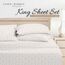 Linen Market 4-teiliges Bettlaken-Set, Gemustert, Kingsize, weiches Blumenrosa