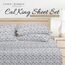 Linen Market 4-teiliges California-King-Bettwäsche-Set (Navy Vines) – Schlafen Sie Besser als je zuvor mit diesen ultraweichen und kühlenden Bettlaken für Ihr Cal King Size Bett – Tiefe Tasche für