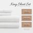 Linen Market ienjoy Home IEH-4PC-STP-K-LG 4-teiliges Bettlaken-Set, Gemustert, Kingsize, getupftes Hellgrau