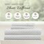 ienjoy Home Linen Market 4-teiliges Bettlaken-Set, Gemustert, Kingsize, Jakobsmuschelgrau