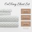 ienjoy Home Bettlaken-Set, Mikrofaser, Jakobsmuscheln Hellgrau, California King