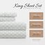 ienjoy Home Linen Market 4-teiliges Bettlaken-Set, Gemustert, Kingsize, Jakobsmuschelgrau
