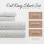 Linen Market ienjoy Home Home Collection Bettlaken-Set, 4-teilig, mit Wabenmuster, Premium, ultraweiches Bettlaken-Set, California King-Size-Bett, Grau
