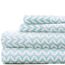 Linen Market Bettlaken-Set, Mikrofaser, Puff-Zickzackmuster, Hellblau, Queen-Size-Bett