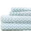 Linen Market 4-teiliges Bettlaken-Set, Gemustert, Kingsize-Bett, Chevron, Hellblau