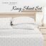 Linen Market 4-teiliges Bettwäsche-Set für King-Size-Betten (hellblaues Blumenmuster) – Schlafen Sie Besser als je zuvor mit diesen ultraweichen und kühlenden Bettlaken für Ihr Kingsize-Bett, Tiefe