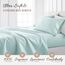 Linen Market Bettlaken-Set, Mikrofaser, Puff-Zickzackmuster, Hellblau, Queen-Size-Bett