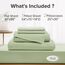Comfort Spaces Bettlaken aus 100% Baumwolle, atmungsaktiv und weich, natürlich kühle Baumwolle, mit 35,6 cm elastischer Tasche, passend für Matratzen bis zu 40,6 cm, für alle Jahreszeiten, Salbeigrün