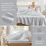 Comfort Spaces Bettwäsche-Set, 100% Baumwolle, atmungsaktiv, mit 30,5 cm elastischer Tasche, für Matratzen bis zu 35,6 cm, gemütliche Ganzjahres-Bettwäsche, Kissenbezug, Twin Diamond Taupe, 3-teilig