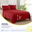 Bettlaken für Doppelbett, atmungsaktiv, luxuriös, mit elastischen und sicheren Eckbändern, integriert, aus der Supreme Collection 1800, extra weich, mit tiefen Taschen, Bettlaken-Set, Doppelbett, Rot