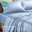 Pure Bedding Satin Sheets California King [4-teilig, Babyblau] Hotel-Luxus-Bettwäsche-Set, seidig, extra weiche Mikrofaser, knitterfrei, tiefes Spannbetttuch, Bettlaken und Kissenbezüge