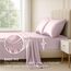 Satin Sheets King [4-teilig, Champagnerrosa] Luxuriöses seidiges Hotel-Bettwäsche-Set, extra weiches 1800 Mikrofaser, knitterfrei, farbecht, schmutzabweisend, tiefes Spannbetttuch, Bettlaken