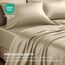 Satin Sheets California King [4-teilig, Champagner Gold] Hotel-Luxus-Bettwäsche-Set, seidig, weiche Mikrofaser, knitterfrei, farbecht, schmutzabweisend, tiefes Spannbetttuch, Bettlaken, Kissenbezüge
