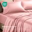 Satin Sheets California King [4-teilig, rosa] Luxuriöses seidiges Bettlaken-Set, extra weiches 1800 Mikrofaser, knitterfrei, farbecht, schmutzabweisend – tiefes Spannbetttuch, Bettlaken, Kissenbezüge