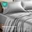 Satin Sheets Queen [4-teilig, Grau] Luxuriöses seidiges Hotel-Bettwäsche-Set, extra weiches 1800 Mikrofaser, knitterfrei, farbecht, schmutzabweisend, tiefes Spannbetttuch, Bettlaken, Kissenbezüge