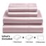 Satin Sheets King [4-teilig, Champagnerrosa] Luxuriöses seidiges Hotel-Bettwäsche-Set, extra weiches 1800 Mikrofaser, knitterfrei, farbecht, schmutzabweisend, tiefes Spannbetttuch, Bettlaken