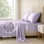 Satin Sheets Queen [4-teilig, Lavendel], luxuriöses seidiges Hotel-Bettwäsche-Set, extra weiches 1800 Mikrofaser, knitterfrei, farbecht, schmutzabweisend, tiefes Spannbetttuch, Bettlaken, Kissenbezüge