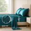 Satin Sheets King [4-teilig, blaugrün] Hotel-Luxus-Bettwäsche-Set, seidig, extra weiches 1800 Mikrofaser, knitterfrei, farbecht, schmutzabweisend, tiefes Spannbetttuch, Bettlaken, Kissenbezüge