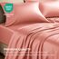 Satin Sheets King [4-teilig, Blush Pink] Hotel-Luxus-Bettwäsche-Set, seidig, extra weiches 1800 Mikrofaser, knitterfrei, farbecht, schmutzabweisend, tiefes Spannbetttuch, Bettlaken, Kissenbezüge