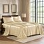 Satin Sheets California King [4-teilig, Elfenbein] Luxuriöses seidiges Bettlaken-Set, extra weiches 1800 Mikrofaser, knitterfrei, farbecht, schmutzabweisend, tiefes Spannbetttuch, Bettlaken