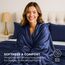 Satin Sheets Queen [4-teilig, Mitternachtsblau] Hotel-Luxus-Bettwäsche-Set, seidig, extra weiches 1800 Mikrofaser, knitterfrei, farbecht, schmutzabweisend, tiefes Spannbetttuch, Bettlaken
