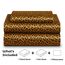 Satin-Bettlaken für Doppelbetten [3-teilig, goldener Leopardenmuster], luxuriös, seidige Hotel-Bettwäsche, extra weiches 1800 Mikrofaser, knitterfrei, farbecht, schmutzabweisend – tiefes Spannbetttuch