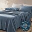 SLEEP ZONE Superweiches, kühlendes Bettwäsche-Set für Doppelbetten für Kinder, 3-teiliges Set – pflegeleichtes Spannbetttuch und Kissenbezug-Sets – knitterfrei, 40.6 cm (Feuersteinblau, Doppelbett)