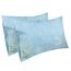JSD Blaues Bettwäsche-Set mit Blumendruck, Queensize-Bettlaken, 4-teilig, weiche botanische Mikrofaser, Tiefe Tasche