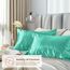 Pure Bedding Satin-Kissenbezüge, 2er-Pack, King-Size, 50,8 x 101,6 cm, Türkis, seidige Kissenbezüge für Haar und Haut, Satin-Kissenbezüge mit Hotelverschluss, extra weiche Premium-Mikrofaser