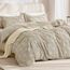 JELLYMONI Bettbezug, Twin-Size, Khaki (Light Khaki), 3-teiliges Boho-Bettwäsche-Set, kariert, Polyester, getuftet, Bohemian-Jacquard-Strick, strukturierter Bettbezug, 172,7 x 228,6 cm, rautenförmiges