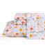 JSD 4-teiliges Bettwäsche-Set aus Mikrofaser, Bedruckt mit tiefem Beutel, Blumenmuster, für Doppelbett
