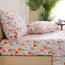 JSD 4-teiliges Bettwäsche-Set aus Mikrofaser, Bedruckt mit tiefem Beutel, Blumenmuster, für Doppelbett