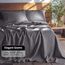 LBR02M Bettlaken-Set, 100 % Leinen, 48,3 cm tief, volle Größe, einfarbig, natürliches Flachs, weich, atmungsaktiv, für alle Jahreszeiten (voll, dunkelgrau)