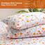JSD 4-teiliges Bettwäsche-Set aus Mikrofaser, Bedruckt mit tiefem Beutel, Blumenmuster, für Doppelbett