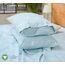 Ruvanti 100% Baumwolle, 4-teiliges Flanell-Bettlaken, Queen-Size-Größe, Tiefe Tasche, warm, super weich, atmungsaktiv, feuchtigkeitsableitend, Queen-Size-Bettlaken, blaublaublaugrün, Blumenmuster
