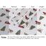 RUVANTI 100% Baumwolle, 4-teiliges Flanell-Bettlaken, Queen-Size, Tiefe Tasche, warm, super weich, atmungsaktiv, feuchtigkeitsableitend, Spannbetttuch, 2 Kissenbezüge – Jingle Bell