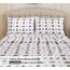 RUVANTI 100% Baumwolle, 4-teiliges Flanell-Bettlaken, Queen-Size, Tiefe Tasche, warm, super weich, atmungsaktiv, feuchtigkeitsableitend, Spannbetttuch, 2 Kissenbezüge – Jingle Bell