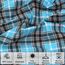 RUVANTI 100% Baumwolle, 4-teiliges Flanell-Bettlaken, Queen-Size, Tiefe Tasche, warm, super weich, atmungsaktiv, feuchtigkeitsableitend, Spannbetttuch, 2 Kissenbezüge – blaugrün kariert